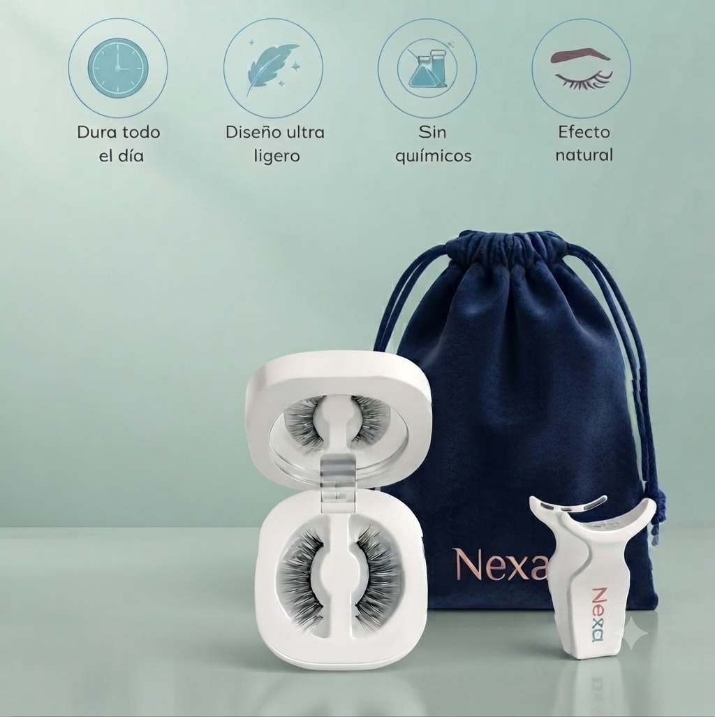 Pestañas Magnéticas 3D Nexa™ – Tu Mirada Perfecta en Segundos ✨👁️