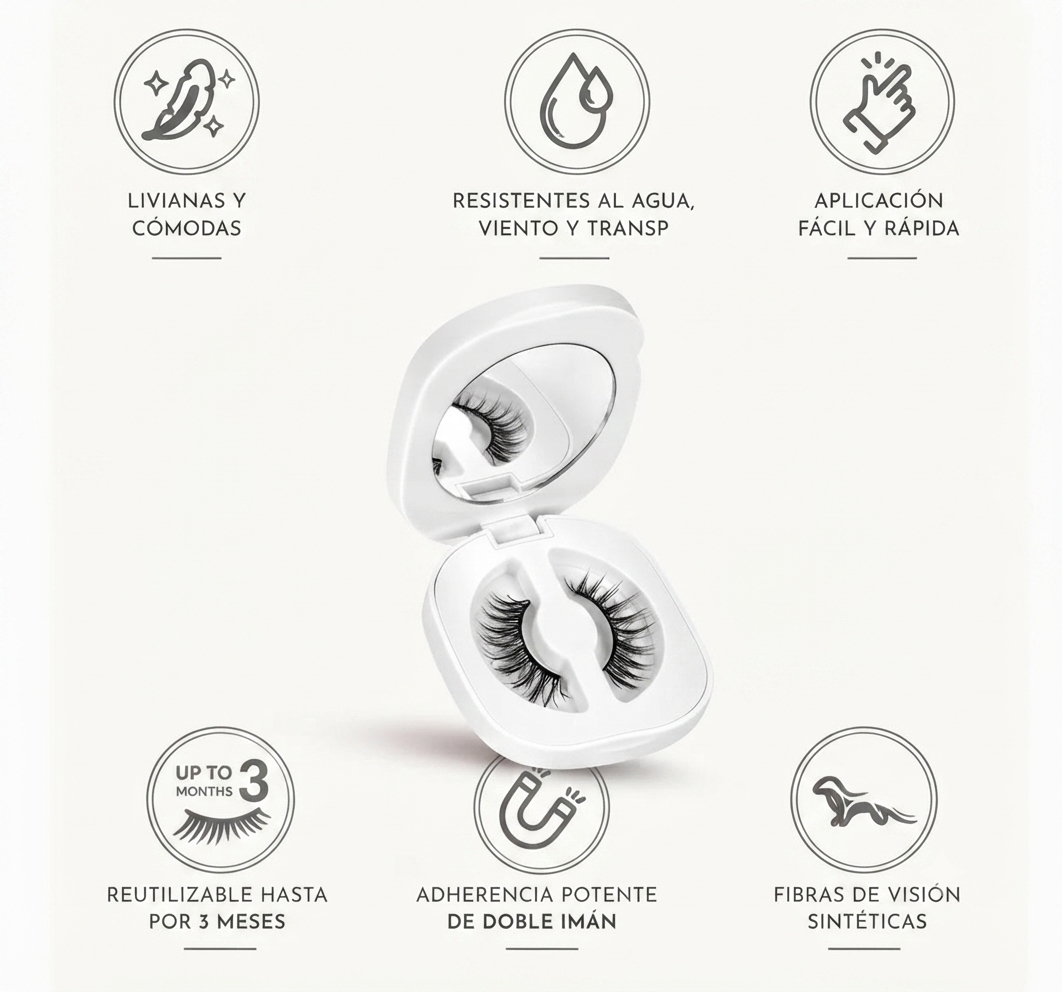 Pestañas Magnéticas 3D Nexa™ – Tu Mirada Perfecta en Segundos ✨👁️