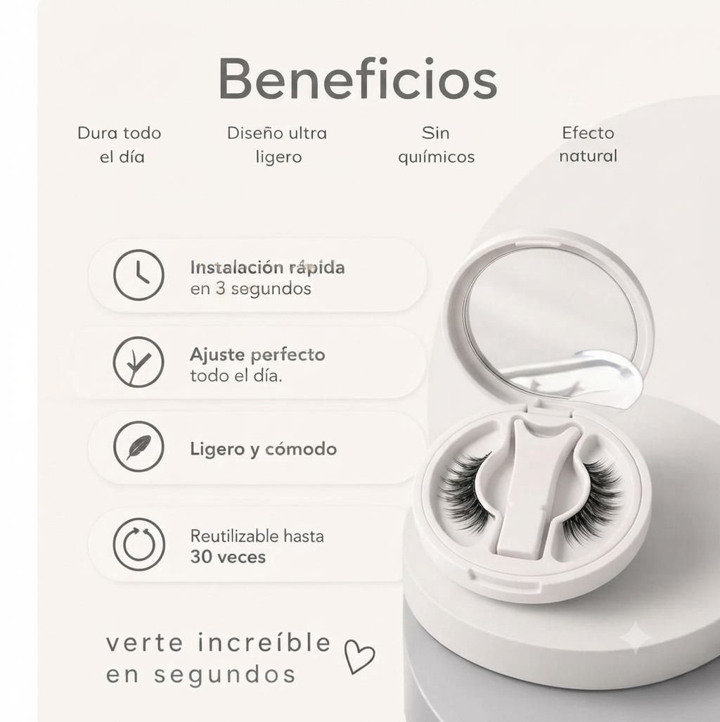 Pestañas Magnéticas 3D Nexa™ – Tu Mirada Perfecta en Segundos ✨👁️